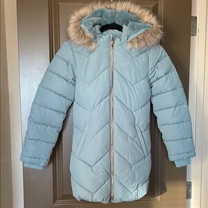 Kids Mountain Warehouse Winter Coat with Faux Fur Hood